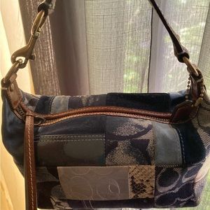 Coach denim patchwork bag